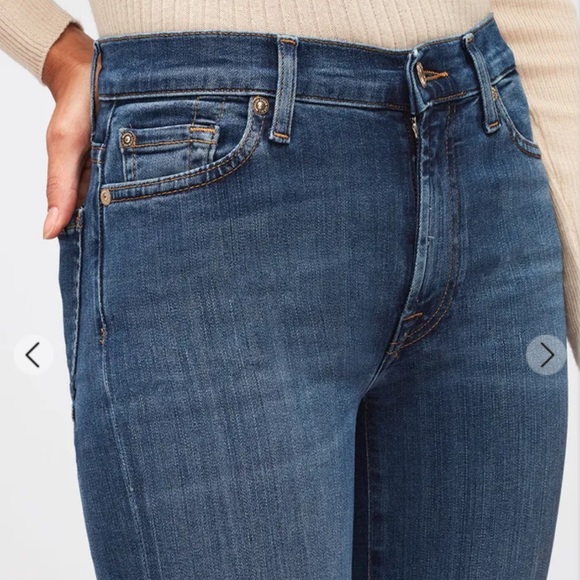 7 For All Mankind sz 27 HIGH WAIST SKINNY SLIM ILLUSION LUXE LOVESTORY - Picture 6 of 9